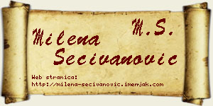 Milena Sečivanović vizit kartica